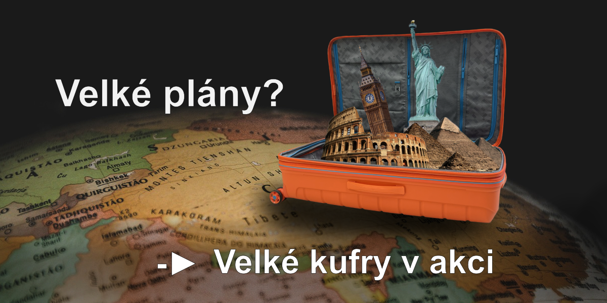 Velké cestovní kufry v akci